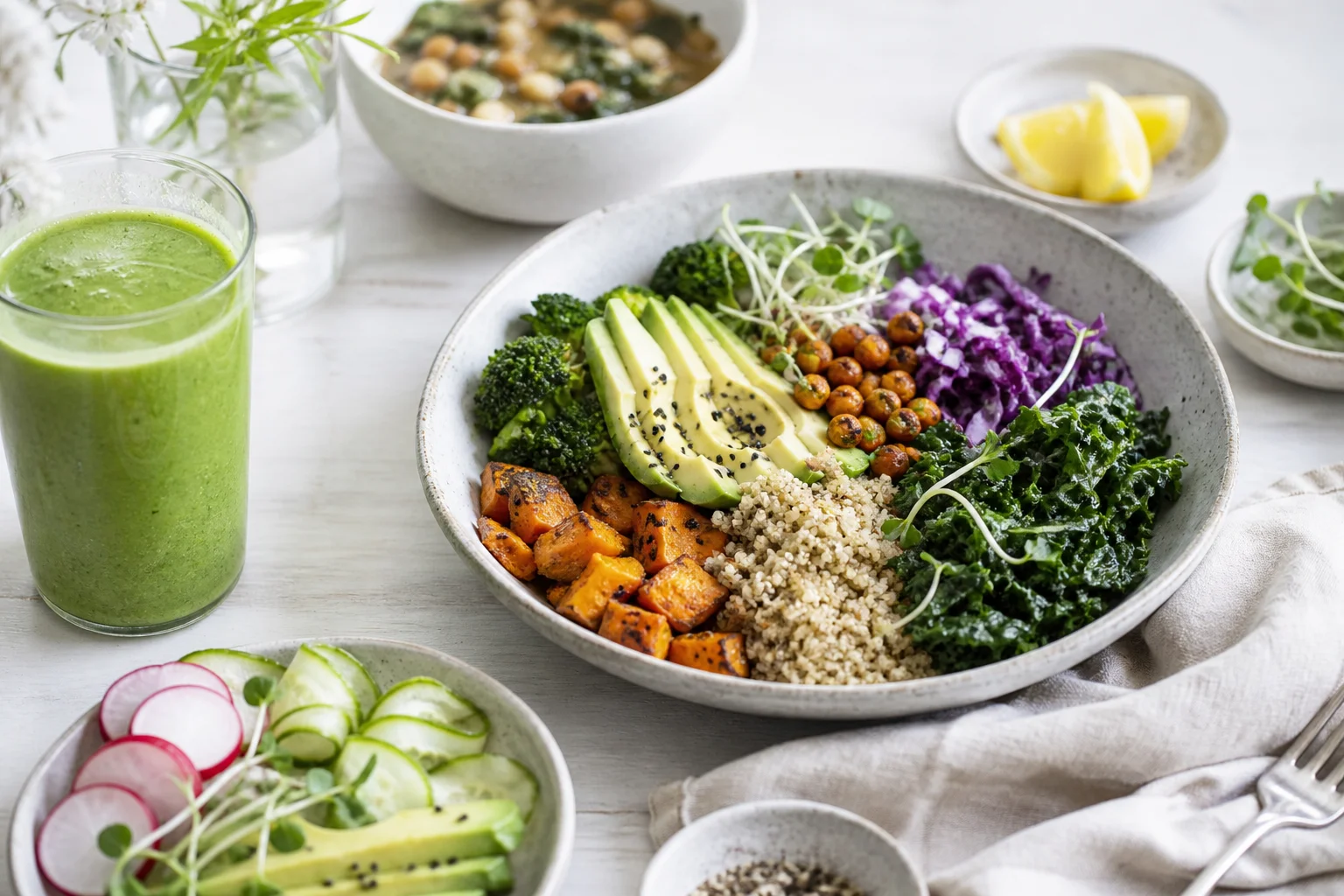 Gröna smoothies och rena råvaror