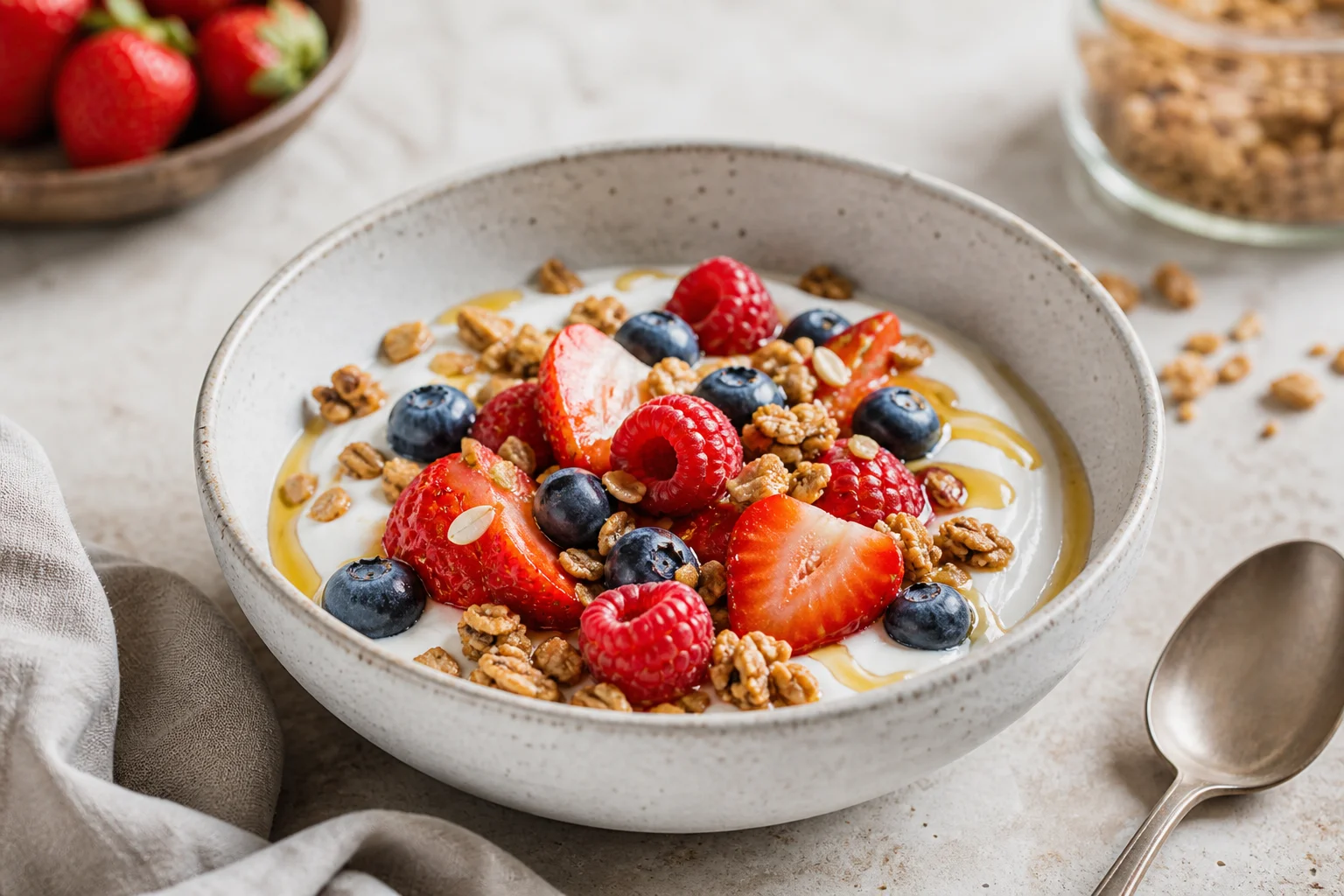 Yoghurt med frukt och granola